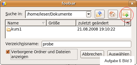 Bild 3 Neues Verzeichnis bei Ubuntu erstellen