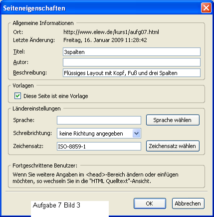 Deklarieren als Vorlage
