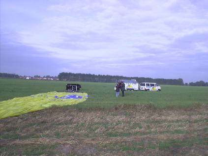 Ausbreiten des Ballons